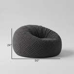 Fluffy Embossed Bean Bag