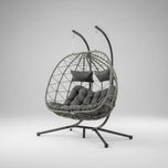 Double Egg Swing Chair with Stand