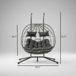 Double Egg Swing Chair with Stand